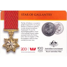 2017 20¢ Legends of the Anzacs - Star Of Gallantry Carded/Coin